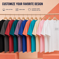T-shirt unisexe en coton épais 300 g/m², coupe ample 260 g/m², grande taille, couleur unie, confortable, décontracté, streetwear d'été