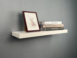 أرفف عائمة مثبتة على الحائط ، حافة حائط خشبية بيضاء ورف مع مشابك لبطاقات الصور لديكور المنزل - Product Image 3