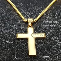 Nouvelle Tendance Bijoux Vente Directe Usine Jésus Collier Croix en Acier Titane Meilleure Vente Transfrontalière Vente en Gros