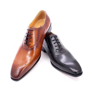 Nuevo Vestido Formal con Logotipo Personalizado, Zapatos con Cordones, Punta Redonda, Diseño Paisley, Cuero Genuino, Zapatos Oxford para Hombre, Venta al Por Mayor de Fábrica China - Product Image 6