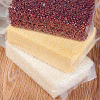 Sacs sous vide refermables en plastique PA/PE transparents imprimés en gravure pour le stockage du riz et des aliments, taille et couleur personnalisables