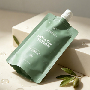 Custom Printed Matte Spout Pouch Stand Up Liquid Packaging <b>Bag</b> For Conditioner Hair Care Refill - Product Image 2