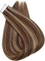 Extension de cheveux humains Offre Spéciale 12a, Double bande à reflets, blond, Ins vierge brut, 100% naturel, russe