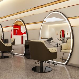 2024 meubles de barbier de mode moderne mural maquillage de coiffure LED miroirs de <span class=keywords><strong>Salon</strong></span> de beauté