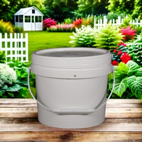 Tambour en plastique blanc et transparent de 20L de qualité alimentaire seaux et barils ronds de 5 gallons pour l'emballage
