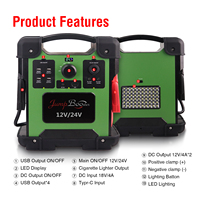 Démarreur de saut puissant 80000mAh Batterie au lithium-ion cobalt Como One pour camions lourds 12/24V, bus, travaux de construction, équipements