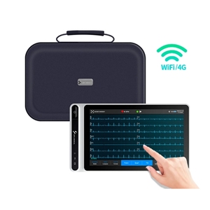 Máquina médica de <span class=keywords><strong>ECG</strong></span> con almohadilla portátil inteligente y rápida con pantalla táctil con analizador S120 - Product Image 1