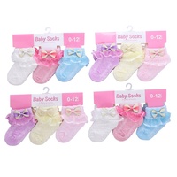 Princesse mignon respirant dentelle nœud papillon couleur bonbon été maille infantile chaussettes coton joli amour bébé fille chaussettes