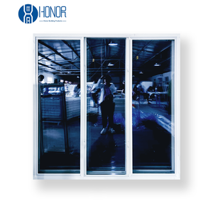 Phong cách Mỹ đôi màu PVC TREO CỬA SỔ trượt dọc với lưới chống muỗi - Product Image 2