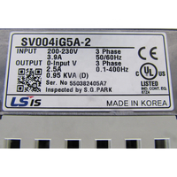 Nouveau variateur de fréquence Variable Compact LS 0.75kW d'origine SV004iG5A-2 onduleur monophasé 220V en Stock