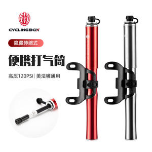 Cyclingbox – pompe à vélo en alliage d'aluminium, haute pression, Portable, adaptateur de buse en titane rouge HW26 - Product Image 3