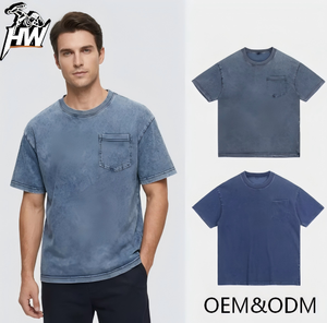 T-shirt da uomo in cotone traspirante personalizzata <span class=keywords><strong>Neo</strong></span>-Street Woven Solid Urban-Explorer Techwear OEM Ingrosso 2026 - Product Image 1