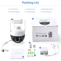 Caméra de sécurité extérieure WiFi 4MP CMOS à double objectif, suivi automatique, grand angle, vision nocturne, audio bidirectionnel, PTZ, carte SD, garantie 1 an