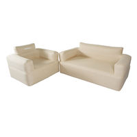 Canapé gonflable deux places personnalisé HONG ZE avec housse en tissu et pompe intégrée pour salon, chaise longue d'extérieur, utilisation en extérieur
