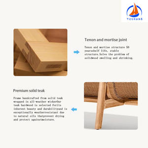 Juego de ratán de lujo, muebles de jardín, muebles de ratán de hoja de plátano, cojines de Taiwán, juego de ratán de pavo, sofá - Product Image 2