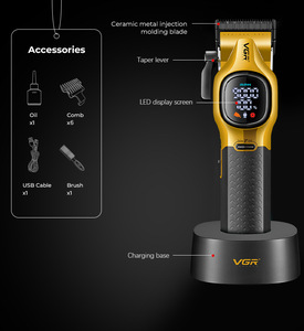 Cortadora de Pelo Profesional V-886 con Cuchilla de Cerámica y Motor de 9000 RPM, Inalámbrica, para Estilistas, Barberos y Uso Doméstico - Product Image 4