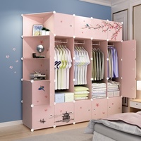 Armoire pliable en plastique Maitian DIY, armoire en cubes de plastique, armoire pour enfants, rangement de vêtements pour la maison