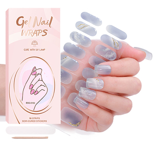 Pegatina de <span class=keywords><strong>uñas</strong></span> de gel semicurado endurecido UV de larga duración 100% de alta calidad al por mayor directo de fábrica fuente - Product Image 5