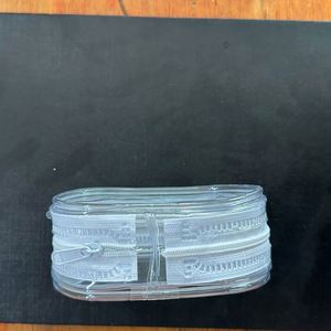 Custom Mini Zippered Transparent Pouch <b>Coin</b> Purse, Keychain & Wireless Charger Organizer with Cable Holder & Earbuds <b>Case</b> - Product Image 3