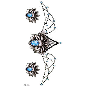 BXTAT TL145 TL150 autocollants de <span class=keywords><strong>tatouage</strong></span> temporaires losange cygne étoiles bas dos <span class=keywords><strong>dentelle</strong></span> <span class=keywords><strong>papillon</strong></span> diamants Dragon Lion arbre boussole papier - Product Image 2