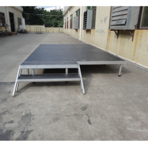 Escenario Portátil Ligero de Aluminio de 1m x 1m para Eventos y Espectáculos, Certificado CE, Superficie Antideslizante, Fácil Montaje - Product Image 5