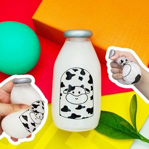 NEW Creative Milk Bottle <b>Squishy</b> Toy-Soft Jelly Texture Anxiety Relief Gift for Kids Adults Office Desk Fun-Party Favors - Product Image 1