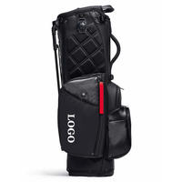 Bolsa de Golf de Cuero PU de Alto Rendimiento, Bolsas de Golf de Cuero Personalizadas Resistentes, Bolsa de Golf con Soporte de Gran Capacidad