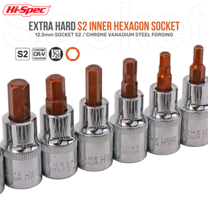 8PC 1/2 Inch Drive 55mm S2 Acero Hex Bit <span class=keywords><strong>Socket</strong></span> Set Cr-V Body con <span class=keywords><strong>H4</strong></span> a H14 Tamaños DIY Grado OEM ODM Ready - Product Image 2