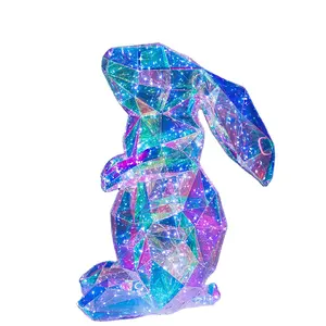गर्म बिक्री एलईडी प्रकाश उत्सर्जक पशु रोशनी आउटडोर एंटी-खरगोश आकार उद्यान पार्क दर्शनीय पोशाक