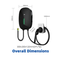 Station de recharge intelligente pour véhicules électriques GDON GBT, niveau 2, 7 kW, 32 ampères, chargeur mural résidentiel pour véhicules électriques EVSE avec RFID