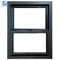 Ventanas Corredizas Modernas de Aluminio para Residencias Topway, Ventanas Verticales Dobles con Herrajes TW Kinlong, Colores Personalizados para Hoteles y Villas