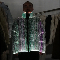 Veste matelassée lumineuse de luxe avec logo personnalisé pour homme, veste d'hiver lumineuse, finition mate