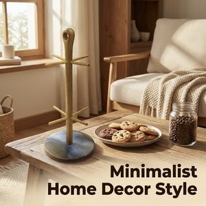 Soporte para Tazas de Café con Base Más Gruesa, Estante de Madera para Tazas, Soporte para Tazas de Café para Mostrador, Soporte para Tazas de Café con 8 Ganchos - Product Image 6