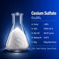 Sulfat Cesium 99% Cs2SO4 CAS 10294-54-9 Bubuk Putih untuk Pembuatan Kaca Khusus