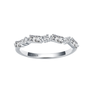 Bijoux Ada, style élégant, anneaux en argent 925 pour <span class=keywords><strong>femme</strong></span>, anneaux en zircone cubique pour un usage quotidien - Product Image 1