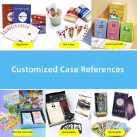 Boîte cadeau inclinée à double étage personnalisée pour cartes à jouer avec logo sur mesure, jeu de poker en papier noir