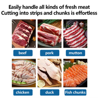 Machine à découper les poissons et les viandes fraîches sans os avec entrée à convoyeur pour la transformation industrielle des produits de la mer et des aliments
