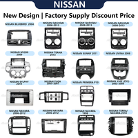 Audio&Work Cadre d'autoradio en plastique ABS noir UV 9 pouces RHD pour Nissan Patrol Y61 2004-2010 avec installation facile
