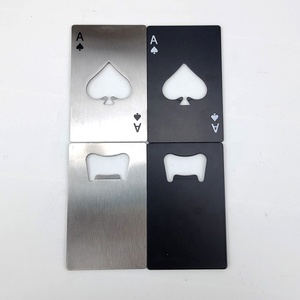 Pembuka Botol Kartu Poker Ukuran Kartu Kredit Desain Ace of Spades untuk Pernikahan, Ulang Tahun, Liburan - Product Image 4