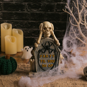 Witt Halloween Fantôme Homme <span class=keywords><strong>Pierre</strong></span> <span class=keywords><strong>tombale</strong></span> Décoration Fantôme Festival Horreur <span class=keywords><strong>Pierre</strong></span> <span class=keywords><strong>tombale</strong></span> Ne pas écouter Table Résine Artisanat - Product Image 3