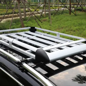 Universal Vehicle Roof Rack Cargo 4x4 Basket Luggage Aluminum For Jeep Suv Toyota Platform Roof Rack