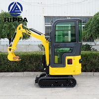 Livraison gratuite 0.8Ton Mini Excavator 1Ton 1.5T 1.8Ton Construction Machinery Small 0.9Ton Mini Digger Excavator
