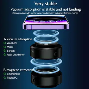 Car Accessories 2024 New Products Rotating Vacuum Adsorption Stable Suction Cup Magnet Phone Holder Phone Car Charger Bracket