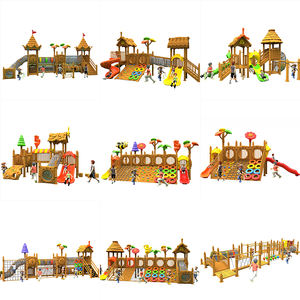 Vergnügung spark fahrten Rutsche Holz farbe Klettergerüst Kinder ausrüstung Klettern etz Outdoor-Spielplatz - Product Image 6