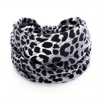 Bandeau de sport pour filles style européen et américain, imprimé léopard, large, élastique et absorbant la transpiration, idéal printemps-été