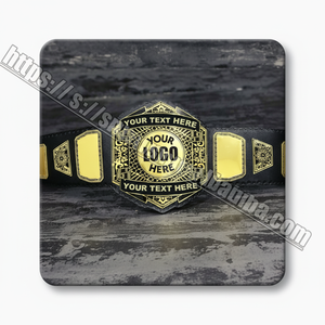 Cinturón de campeonato de oro pesado profesional hecho a medida cuero puro de la mejor calidad para Karate Kickboxing Judo Taekwondo Jiu-Jitsu - Product Image 1