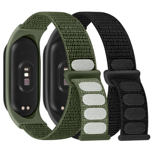 調節可能なソロループナイロン時計ストラップ Xiaomi スマートバンド 6 5 4 3 ストラップ用 女性用 男性用 - Product Image 1