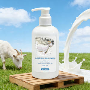 Gel douche au lait de chèvre en marque propre 500 ml Acide hyaluronique à faible et à haut poids moléculaire Anti-âge Éclaircissant Nourrissant OEM - Product Image 2