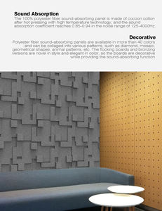 Panneaux acoustiques décoratifs insonorisés modernes en feutre mural 3D 100% fibre de polyester pour animaux de compagnie Panneaux décoratifs muraux 3D créatifs - Product Image 4