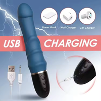 Vibromasseurs féminins à recharge USB pour femmes Gode en silicone souple à vibration à 10 fréquences Stimulateur de clitoris pour point G Baguette de massage